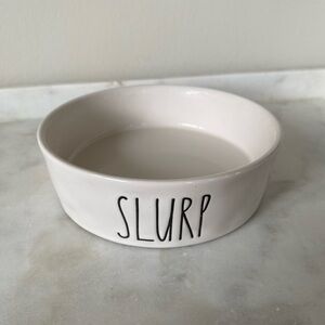 Rae Dunn White Pet Bowl - SLURP